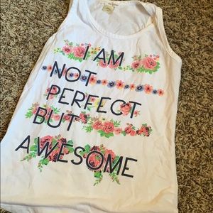 Powerful quote white tank top